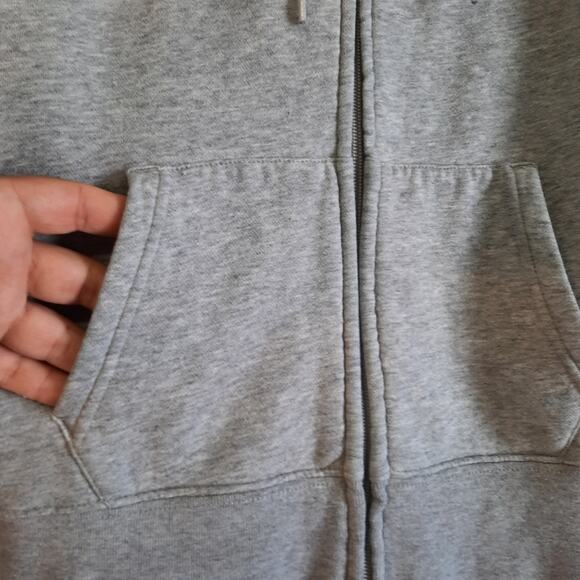 Gap gray full zip hoodie sweatshirt unisex size Medium - Picture 4 of 9